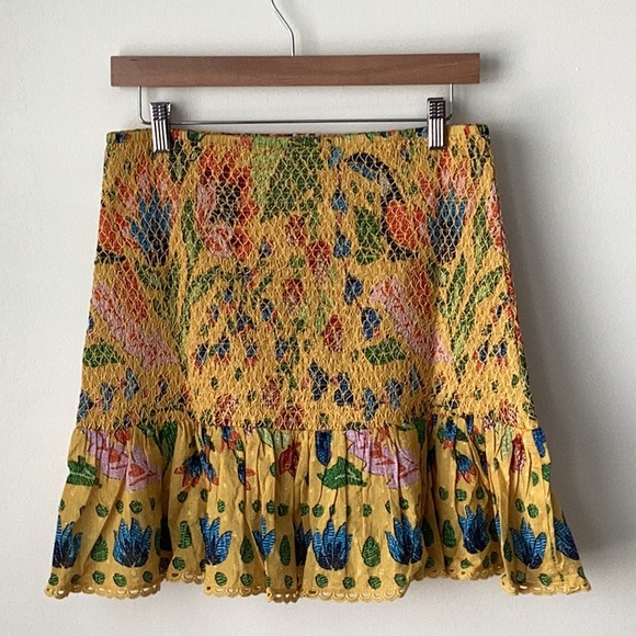 FARM Rio Yellow Summer Garden Mini Skirt - Picture 6 of 11